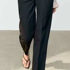 Massimo Dutti Pleaded Extra Fine Wool Trousers