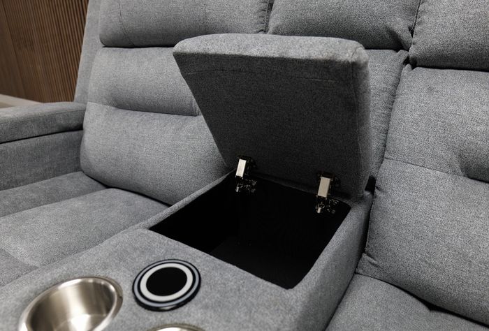 Titan Grey Fabric Recliner Sofa Set