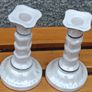 2 Vintage Stamped Slovenian Candle Holder Image 3