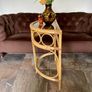 Mid 20th Century Bamboo Demi Lune Console Table Italian Design 1960s Image 5