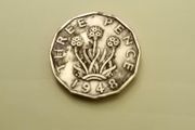 1948 George VI UK 12-sided Brass Thruppence
