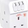 Three Socket Surge Protected Adaptor with Individual Switches Image 4