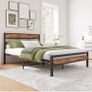 Double Bed Frame with Wood Headboard Image 6