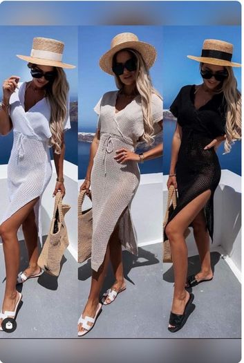 Knitted beach dress