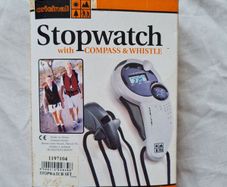 Original ideas stopwatch with compass and whistle brand new