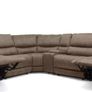 Taupe Large Reclining Cornor Sofa - 5 Piece with Drinks Holder & Storage Image 9