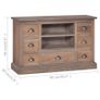 Sideboard 90x30x58 cm Solid Teak Wood Image 9