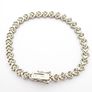 Signed Thai Silver Cubic Zirconia Tennis Bracelet Image 4