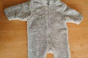Next Cosy Zipped Lined Hooded Fleece onesie GREY