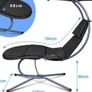 Indoor & Outdoor Hanging Lounger with Frame, Floating Lounger with Parasol, Includes Cushion with Pillow, for Garden, Patio and Balcony Image 5
