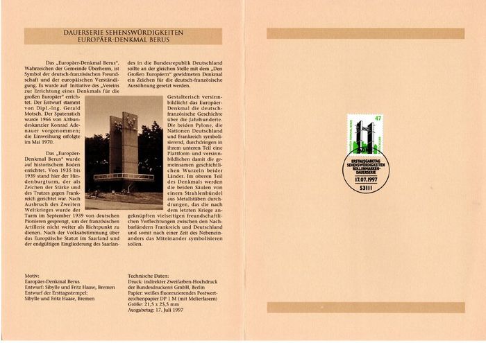 1997 Bundes Republic Deutschland (Germany) Federal Annual Stamp EFT Collection incl 45 images of contents
