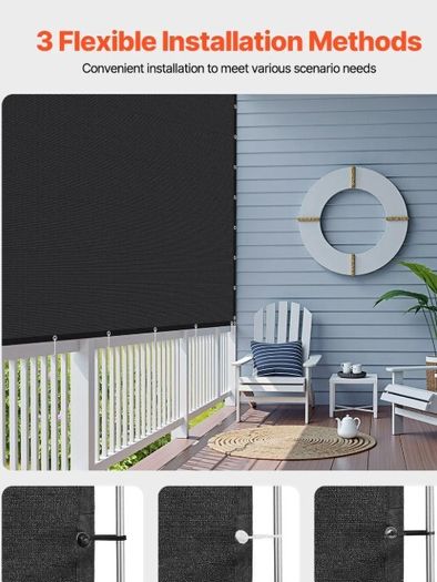 90% Sun Shade Cloth, 10 x 12 ft Pergola Shade Cover with Stainless Steel Grommets