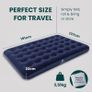 Green Haven Double Airbed with Electric AC Pump Inflatable Mattress for 2 with Waterproof Flocked Top Quick Setup Blow Up Bed for Camping & Guest Use Image 3