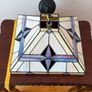 Vintage tiffany style stained glass ceiling pendant light ready to hang Image 6