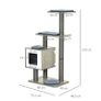 120cm Multi-level Cat Tree Kittens Activity Tower with Scratching Posts Pet Play House Furniture, Grey Image 3