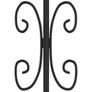 Fence Gate with Spear Top Black 305x75 cm Image 5