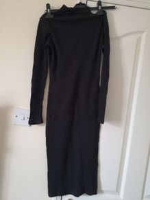 River Island black dress size UK 8. Long 101cm