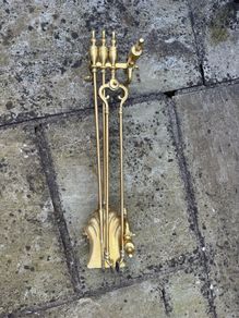 Antique Brass Fire tool set