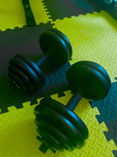 Cast iron dumbbells