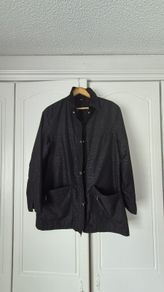 ladies black raincoat