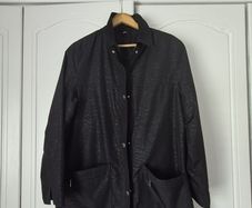 ladies black raincoat