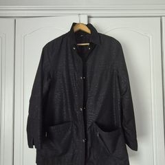 ladies black raincoat