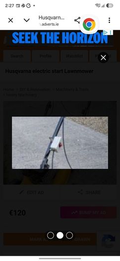 lawnmower Self drive Push botton start.