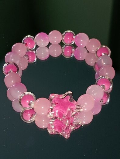 Handmade bracelet crystal pearl gold