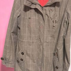 Grey Plaid Hooded Jacket