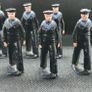 Rare and hard to find Vintage Early Britain's Hand Painted Lead Toy Soldiers (1940's) 6 Marching Sailors Image 2