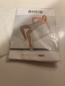 Wolford Reflection Tights - Size L - Lichen Colour ( Green/ Greyish)