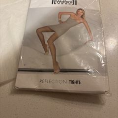 Wolford Reflection Tights - Size L - Lichen Colour ( Green/ Greyish)