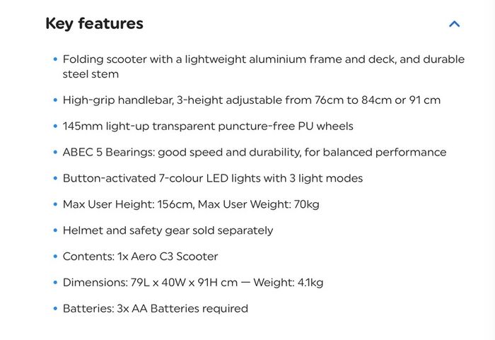 Aero Folding Scooter With Led Lights