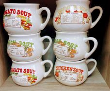 1970s retro soup bowls