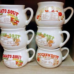 1970s retro soup bowls