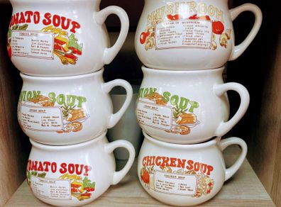 1970s retro soup bowls
