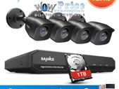 SANNCE 8CH 1TB HD CCTV System Output DVR Security Cameras IR night Waterproof Surveillance