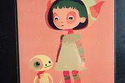 A4 Size little Girl Alien Print, wall art