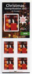 2012 Ireland Christmas Self-adhesive Commemorative Stamp Booklet Mint Never Hinged (MNH)
