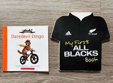 Australia/New Zealand Children's Books - Children's Book Bundle - My First All Blacks Book & Daredevil Dingo