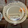 Vintage Silver Colour Roll Top Butter Dish with Glass Insert or Ornate Caviar Server Image 10
