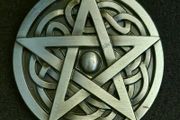 Pagan, pentagram, belt buckle.