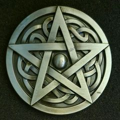 Pagan, pentagram, belt buckle.