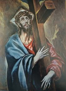 An Original Rare Print from Picture Relics - Christ carrying the Cross (1605) by EL GRECO
