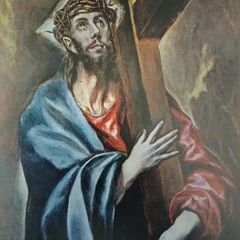 An Original Rare Print from Picture Relics - Christ carrying the Cross (1605) by EL GRECO