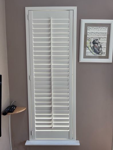 Custom White Interior Shutters