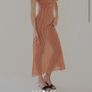 Sisterhood Orange Slip Wave Print Dress Image 2