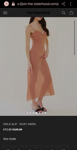 Sisterhood Orange Slip Wave Print Dress