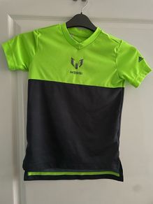 adidas Messi jersey green grey 9-10 y