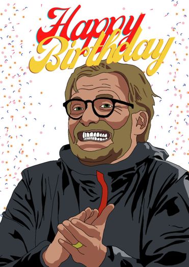 Liverpool Jurgen Klopp Premier League Manager Birthday A5 Card, Perfect for gifts, occasions, or funny card for Football Fans